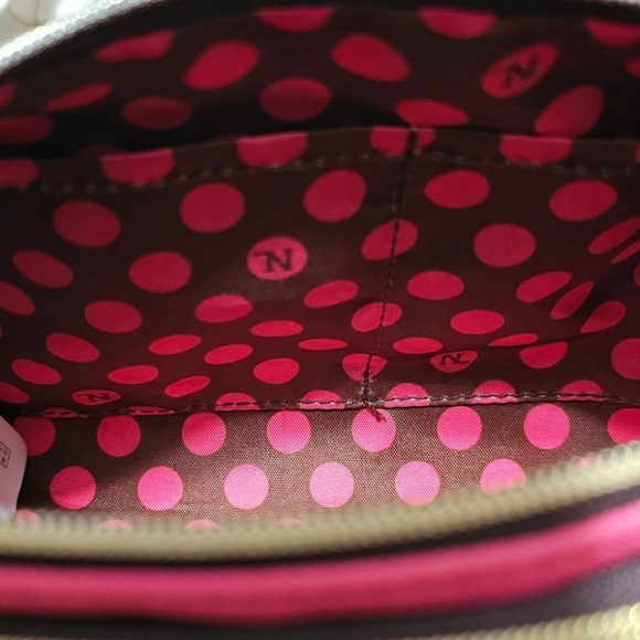 NICOLE LEE "Tea Time Me Time" Pink and Blue Cosmetic Bag w Handle - Picture 6 of 8